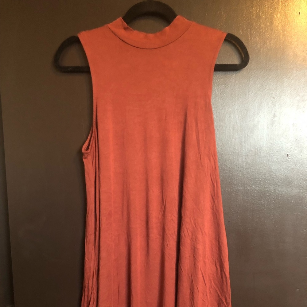 Rust-colored dress